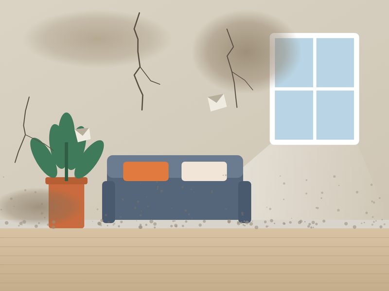 Interior painting — Before