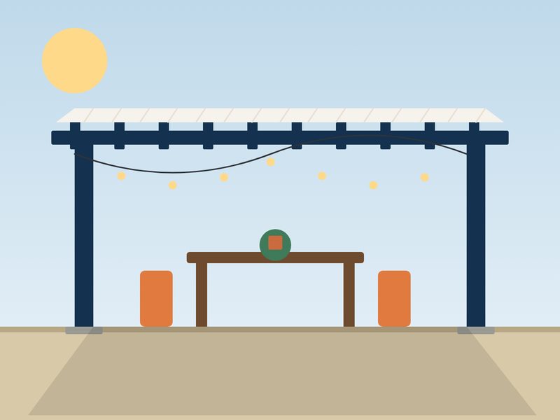 Pergola repaint — After