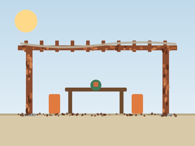 Pergola repaint — Before