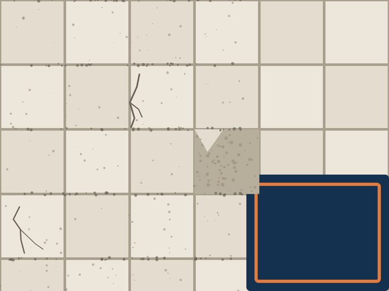 Tiling repair — Before